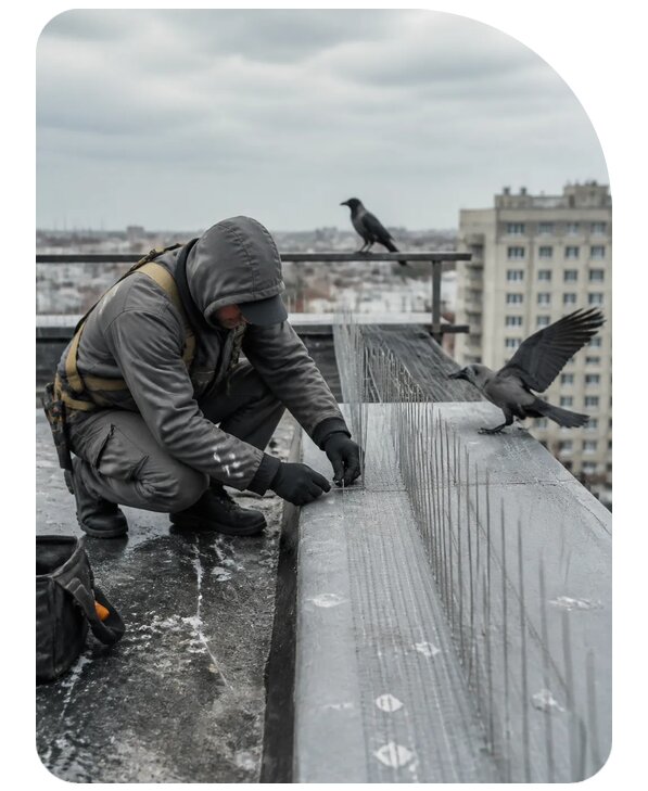 Защита от ворон под ключ в Учалах по цене от 5084 р. | Сенат-Члы